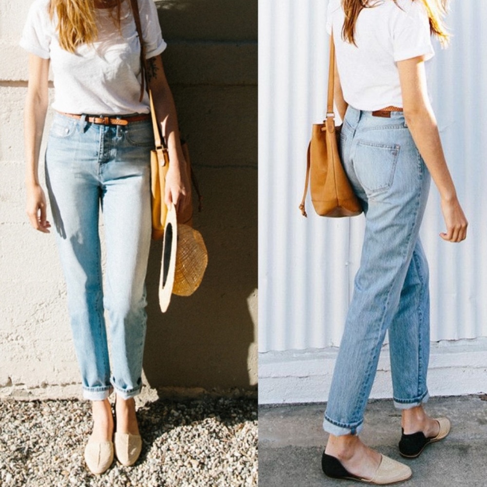 Madewell The Perfect Summer Jean light wash straight leg distressed